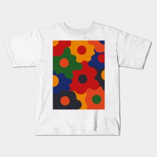 Retro Egg Flowers - True Autumn Seasonal Color Palette Kids T-Shirt